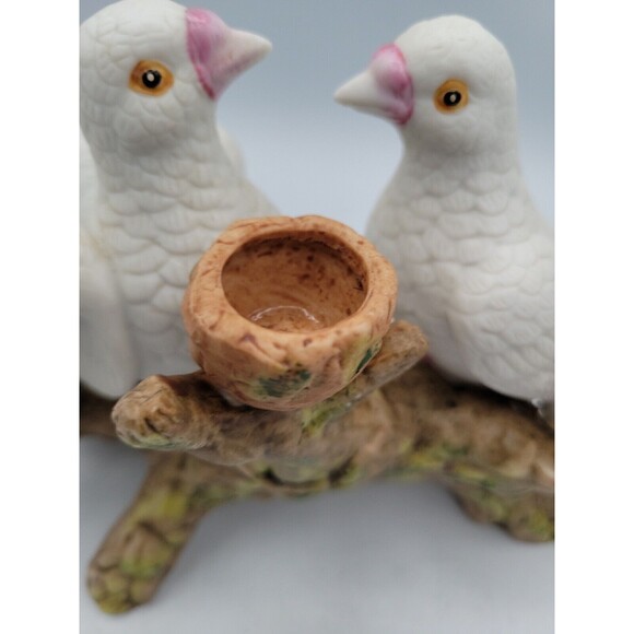Enesco Vintage Candleholder White Doves Birds 1979 Fine Porcelain 5.5" VTG - Picture 12 of 16